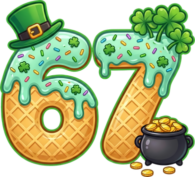 67 St Patricks Day 6-7 Meme Donut Ice Cream Drip Baby Bodysuit