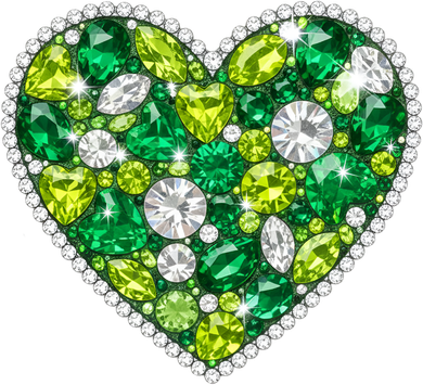 St Patrick's Day Gemstones Peridot Emerald Heart Women's T-Shirt
