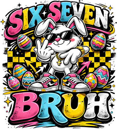6-7 Meme Funny 67 Easter Bunny Santa Hat