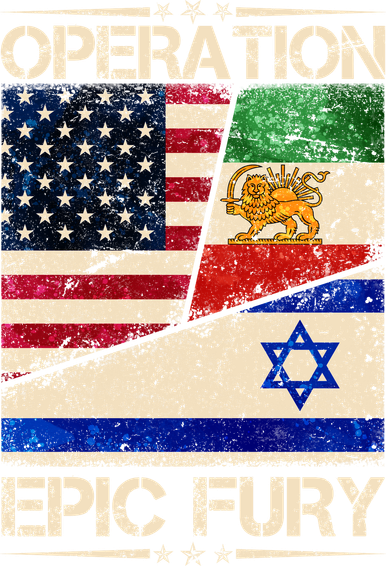 Operation Epic Fury Flag America Iran And Israe Kids T-Shirt