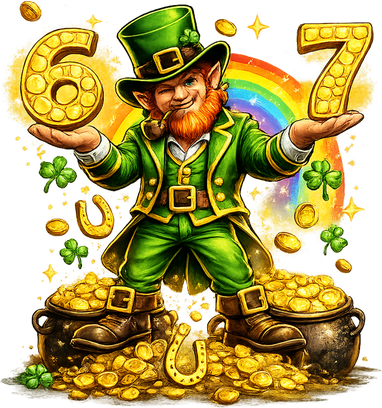 67 St Patricks Day Six Seven Meme Funny Coaster