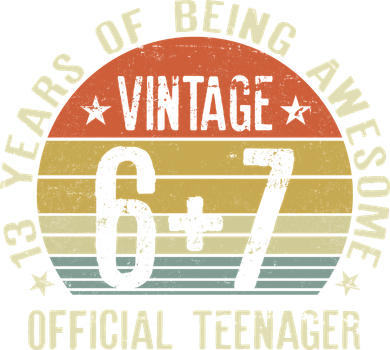 Vintage 13th Birthday 67 Meme 13 Years Of Being Awesome Official Teenager 6+7 Coffee Mug