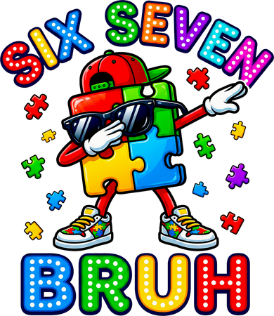 Six Seven Bruh Autism Women's Long Sleeve Shirt
