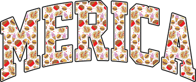 Fast Food Pattern Merica Doddie Hoodie