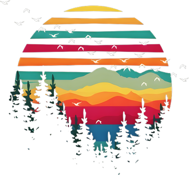 Retro Forest Sunset Nature Valley Women's Hoodie