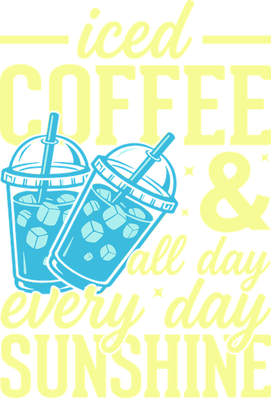 Iced Coffee And Sunshine Summer Vibes Women's Sweatshirt