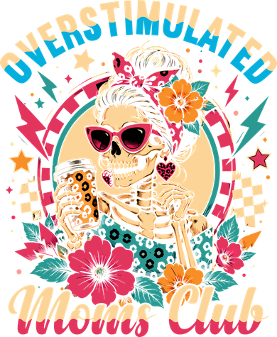 Overstimulated Moms Club Skeleton Women's Dry Zone Grid Polo