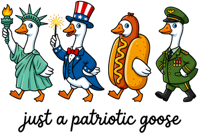 Cute Funny Just A Patriotic Goose Celebrate Fourth Of July Backpack