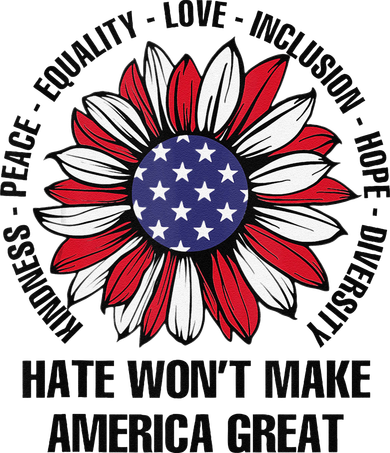 Hate WonT Make America Great Sunflower Kindness Peace Kids Sweatshirt