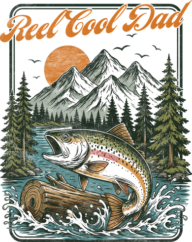 Reel Cool Dad Fishing Golf Towel