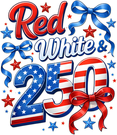 Cute Patriotic Red White And 250 Celebrate America's 250th Birthday Backpack