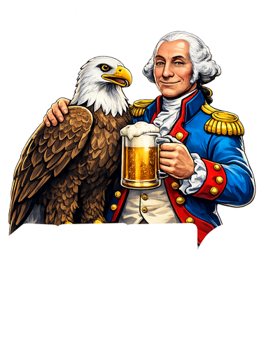 Party Like It's 1776 George Washington Bald Eagle Toddler Long Sleeve