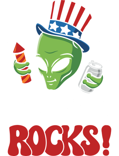 Funny Alien Uncle Sam Rocks Fireworks Party Gift Backpack
