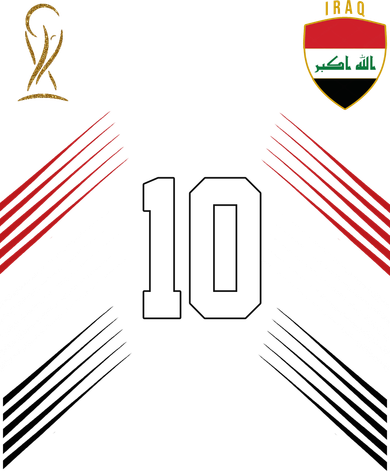 Iraq Flag Iraqi Soccer Jersey Pride Fan Gear Women's V-Neck T-Shirt