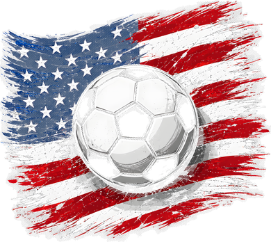 American Flag Soccer Ball USA Kids T-Shirt