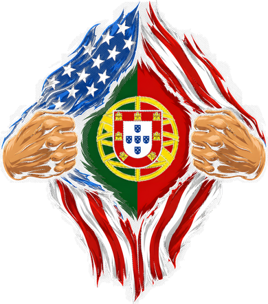 Super Hero American Portuguese Pride Combo Flag Backpack