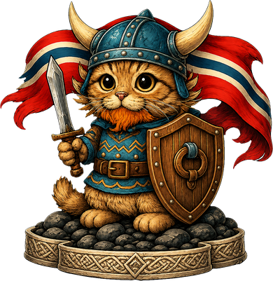 Viking Cat Norway Norwegian Toddler T-Shirt