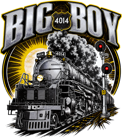 Big Boy 4014 Vintage Steam Engine Locomotive Railroad Kids Hoodie