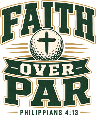 Faith Over Par Golf Inspired Funny Christian Golfers Hoodie