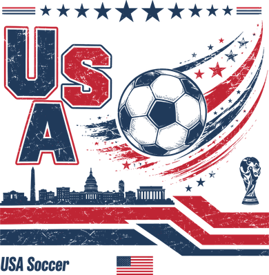 USA Soccer Fan Gear Capitol Women's V-Neck T-Shirt