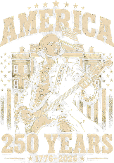 Celebrate 250 Years Of America George Washington Rocking Out Golf Towel