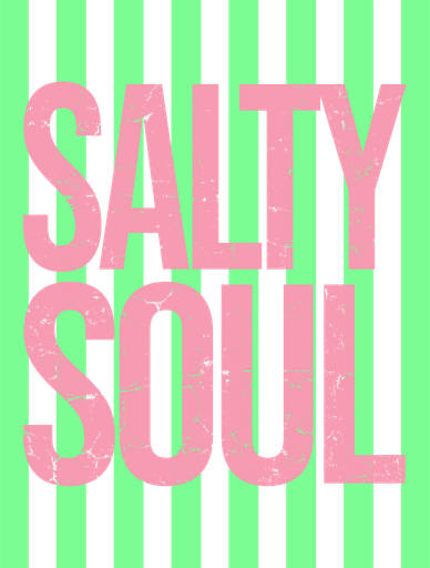 Salty Soul Retro Stripes Sunshine Coaster
