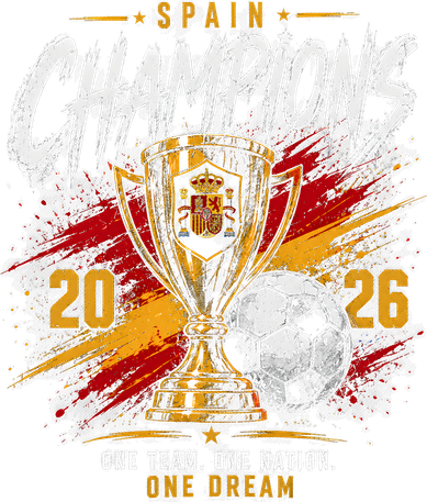 Spain World Champions 2026 Soccer One Team One Dream Coaster