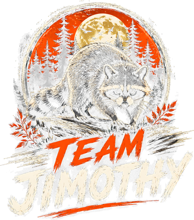 Team Jimothy Viral Raccoon Funny 11oz C Handle Ceramic Mug