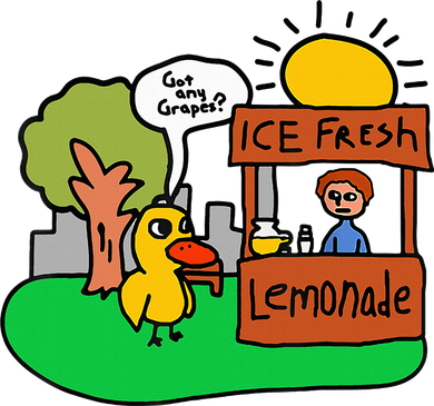 Ice Fresh Lemonade Got Any Grapes Duck Funny Gift Women's Tank Top