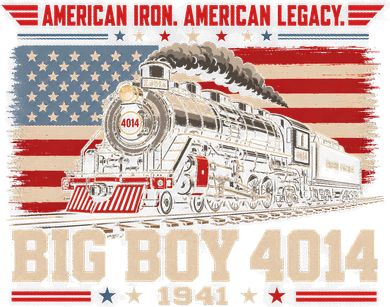 Big Boy 4014 Steam Train American Iron Legacy Vinatge Kids Hoodie