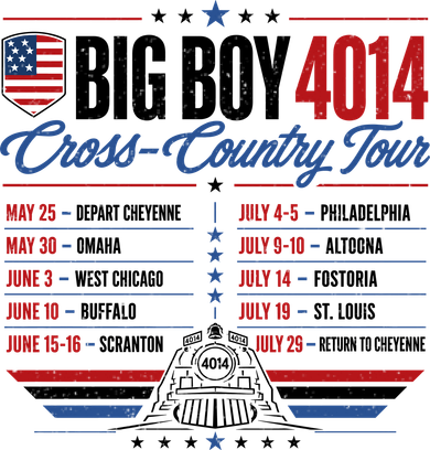 Big Boy 4014 Cross Country Tour Event Schedule Kids Hoodie