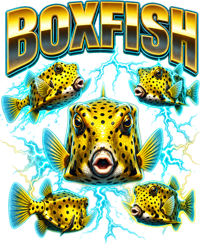 Yellow Boxfish 90s Bootleg Rap Marine Life Fish Kids Long Sleeve Shirt