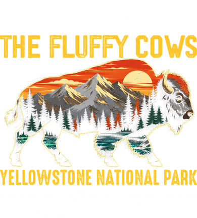The Fluffy Cows Yellowstone National Park Women's T-Shirt