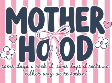 Charming 'Motherhood' Graphic for Rockin' Moms Kids Long Sleeve Shirt