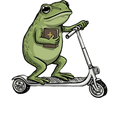 Off To Praise The Lord Funny Christian Frog Meme Coffee Mug