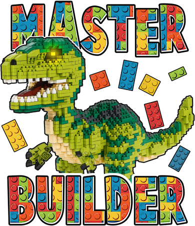 Master Builder T-Rex Dinosaur Baby Bodysuit