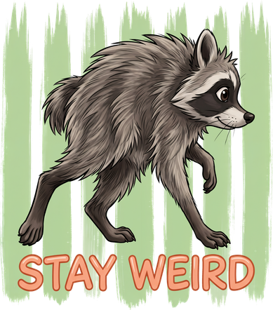 Funny Cute Jimothy The Raccoon Stay Weird Golf Towel