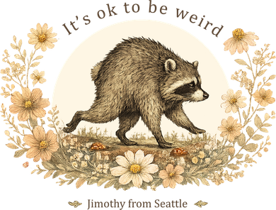 Jimothy From Seattle It’s OK To Be Weird Raccoon Toddler T-Shirt