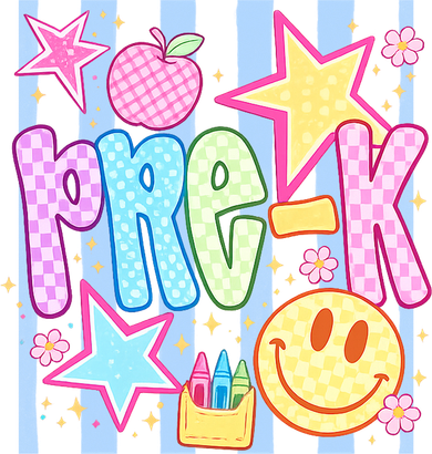 Back To School Colorful Pre K Checkered Teacher Women's T-Shirt