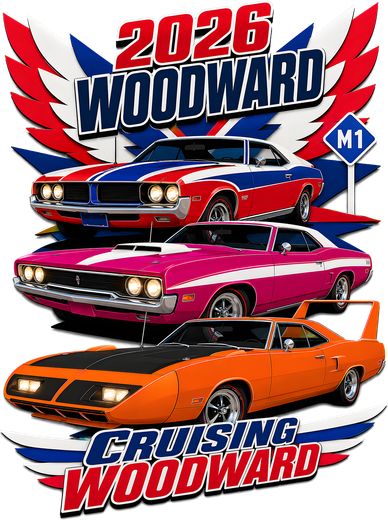 2026 Woodward Cruising Vintage Muscle Cars M1 Toddler Hoodie