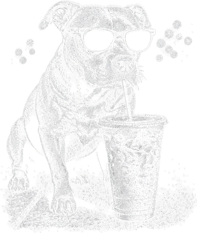 Cool Dog Sunglasses Drinking Ice Coffee Graphic Kids Sweatshirt