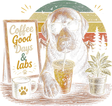 Coffee Good Days And Labs Dog Lover Cute Funny Women's Tank Top