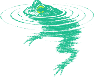 Cosmic Frog In Water Ripples Nature Wildlife Toddler Long Sleeve