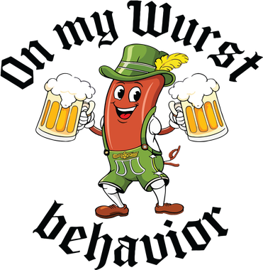 Oktoberfest On My Wurst Behavior Funny German Kids Sweatshirt