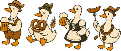 Oktoberfest Silly Goose German Octoberfest Beer Drinking Festival Hat