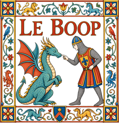 Le Boop Medieval Knight Dragon Fantasy Doddie Hoodie