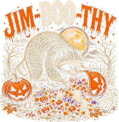 Jim-Boo-Thy Halloween Raccoon Jimothy Funny Toddler T-Shirt