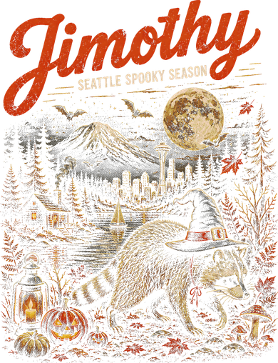 Jimothy Halloween Raccoon Seattle Spooky Season Toddler T-Shirt