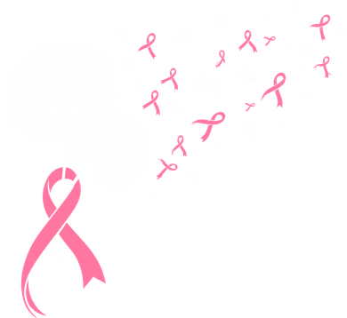 Dandelion Seeds Pink Ribbons Breast Cancer Awareness Ornament