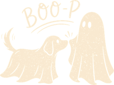 Funny Boop Dog Ghost Halloween Cute Boo Mousepad